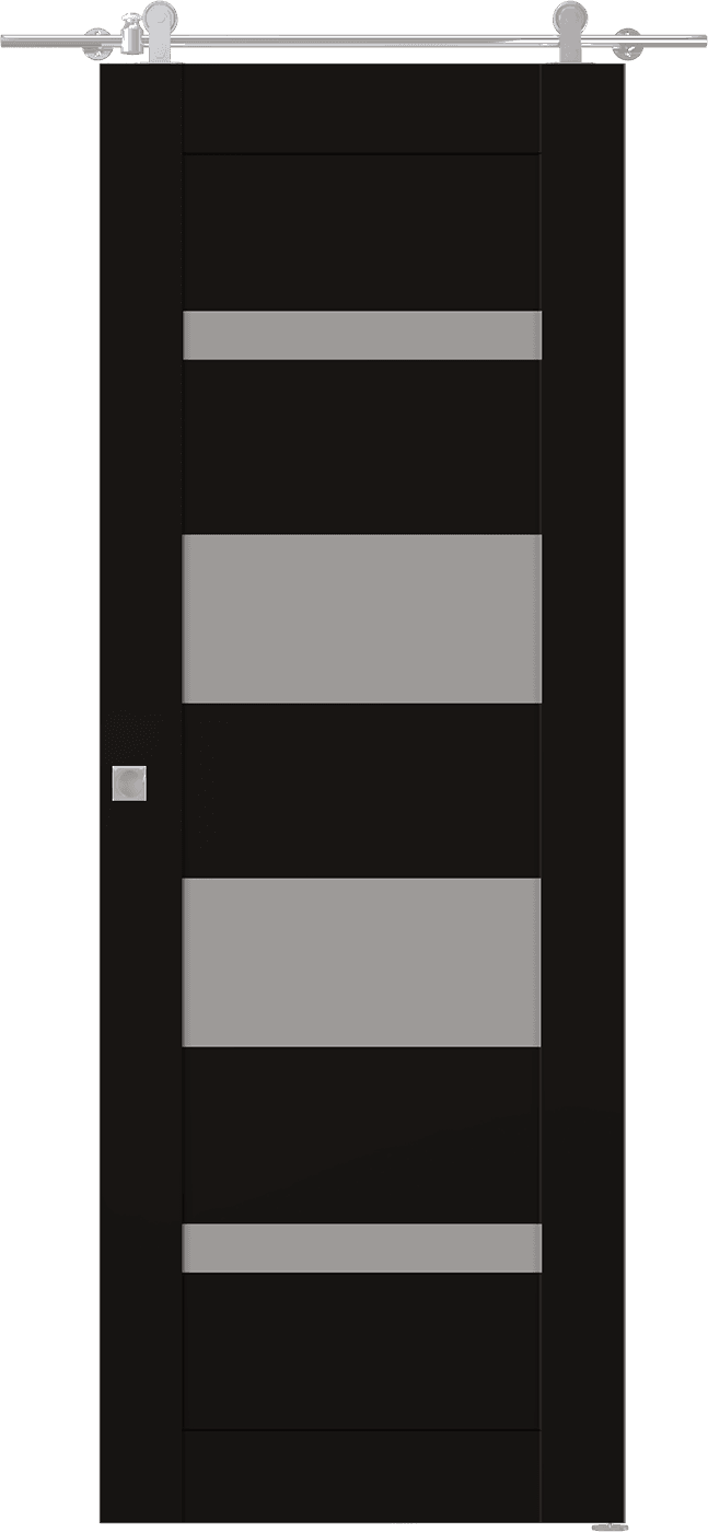 MIRELLA VETRO BLACK MATTE BARN BELLDINNI MODERN INTERIOR DOOR - 1
