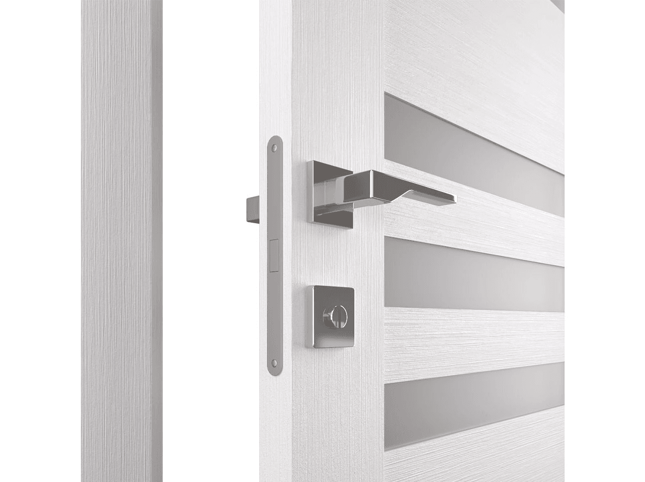LETI VETRO SNOW WHITE DOUBLE POCKET BELLDINNI MODERN INTERIOR DOOR - 3