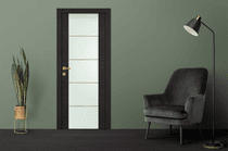 AVANTI 202 4H GOLD STRIPS VETRO BLACK APRICOT SWING DOORS BELLDINNI MODERN INTERIOR DOOR - 2