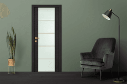 AVANTI 202 4H GOLD STRIPS VETRO BLACK APRICOT SWING DOORS BELLDINNI MODERN INTERIOR DOOR - 2