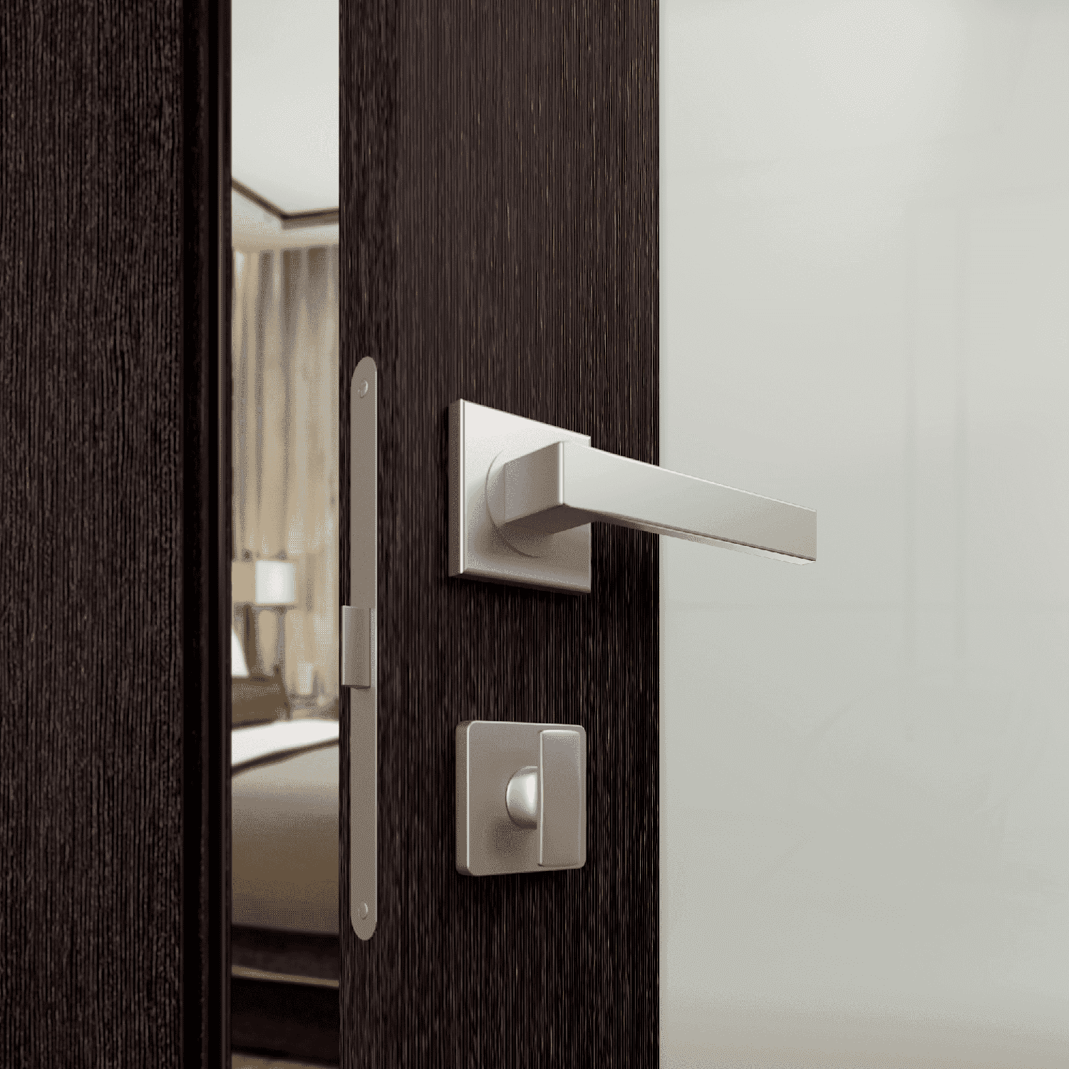 AVANTI 207 VETRO BLACK APRICOT DOUBLE INVISIBLE METAL FRAME BELLDINNI MODERN INTERIOR DOOR - 3