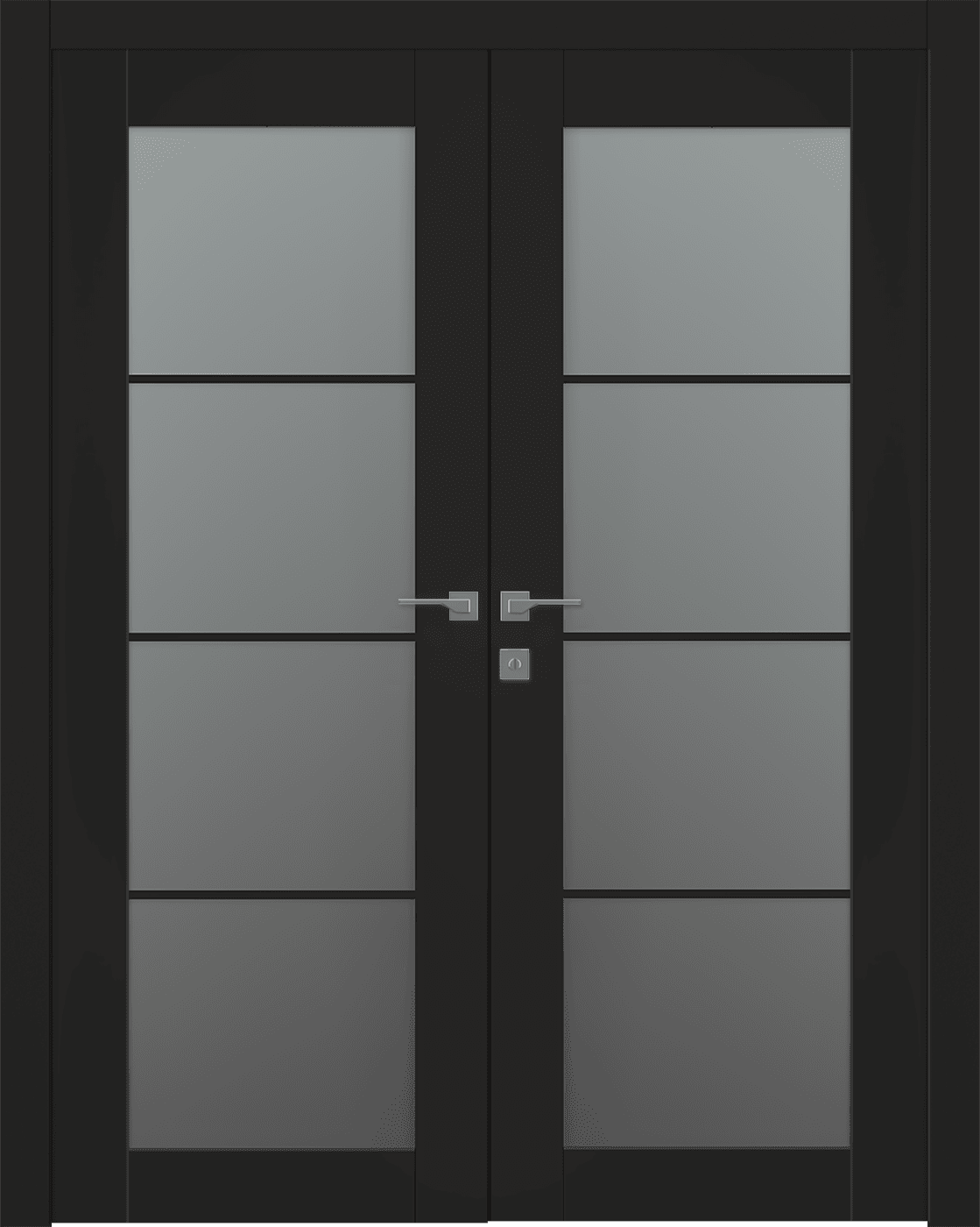 AVON 4 LITE VETRO BLACK MATTE CLOSET BELLDINNI MODERN INTERIOR DOOR - 1