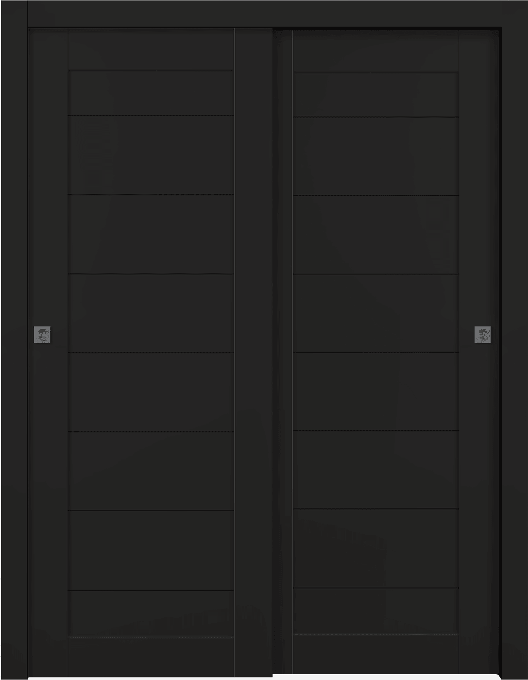 ERMI BLACK MATTE BYPASS BELLDINNI MODERN INTERIOR DOOR - 1