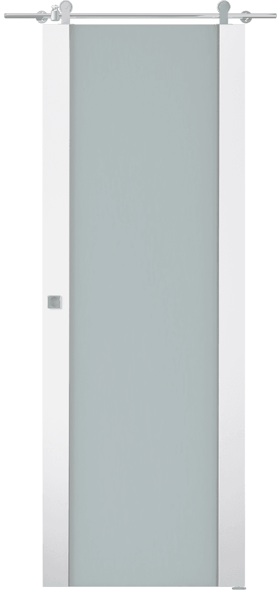 SMART PRO H3G VETRO POLAR WHITE DOUBLE BARN BELLDINNI MODERN INTERIOR DOOR - 1