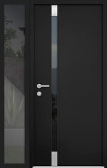 Single metal-aluminum modern exterior door Cynex 6777 A - 3