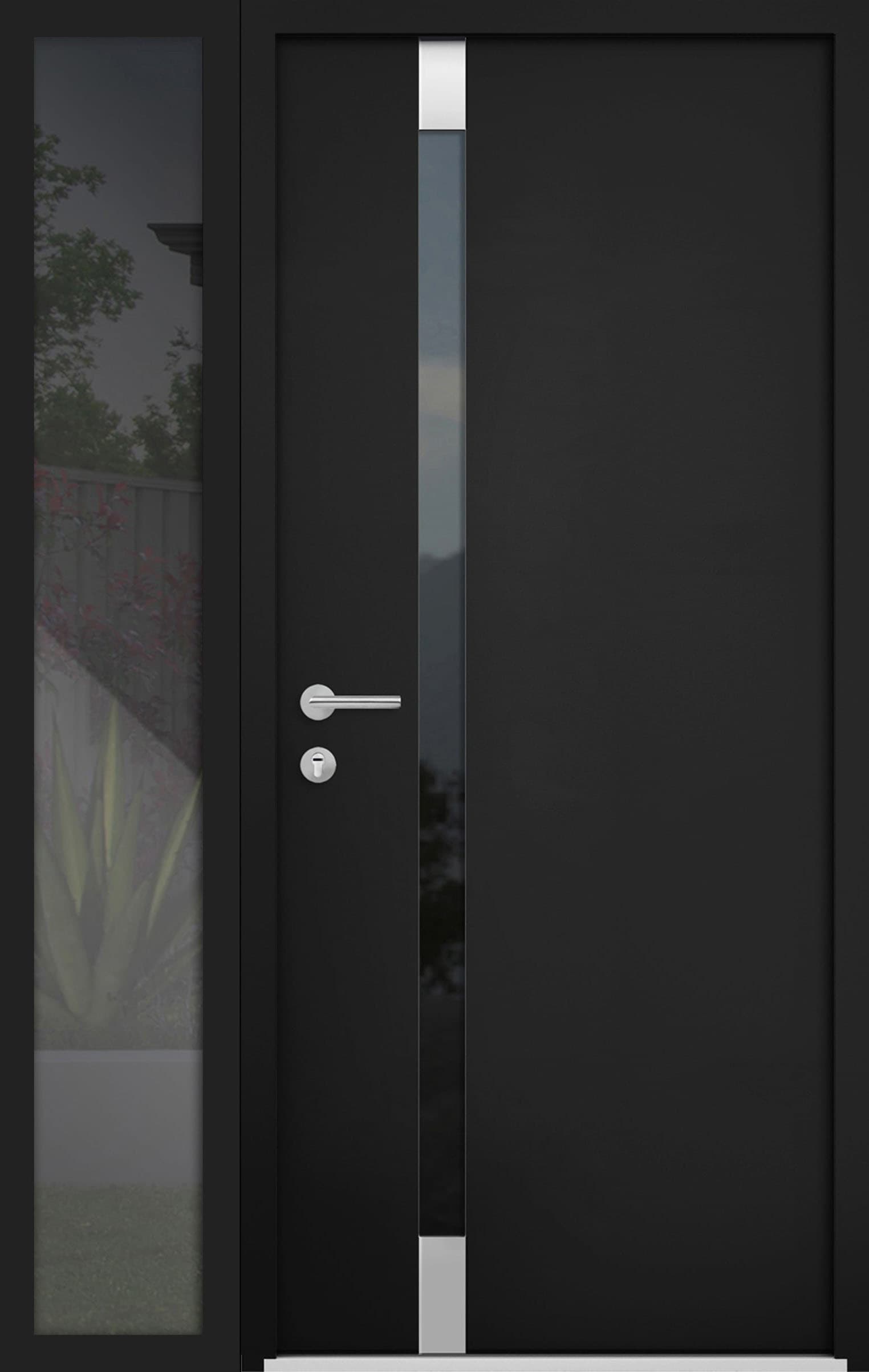 Single metal-aluminum modern exterior door Cynex 6777 A - 3