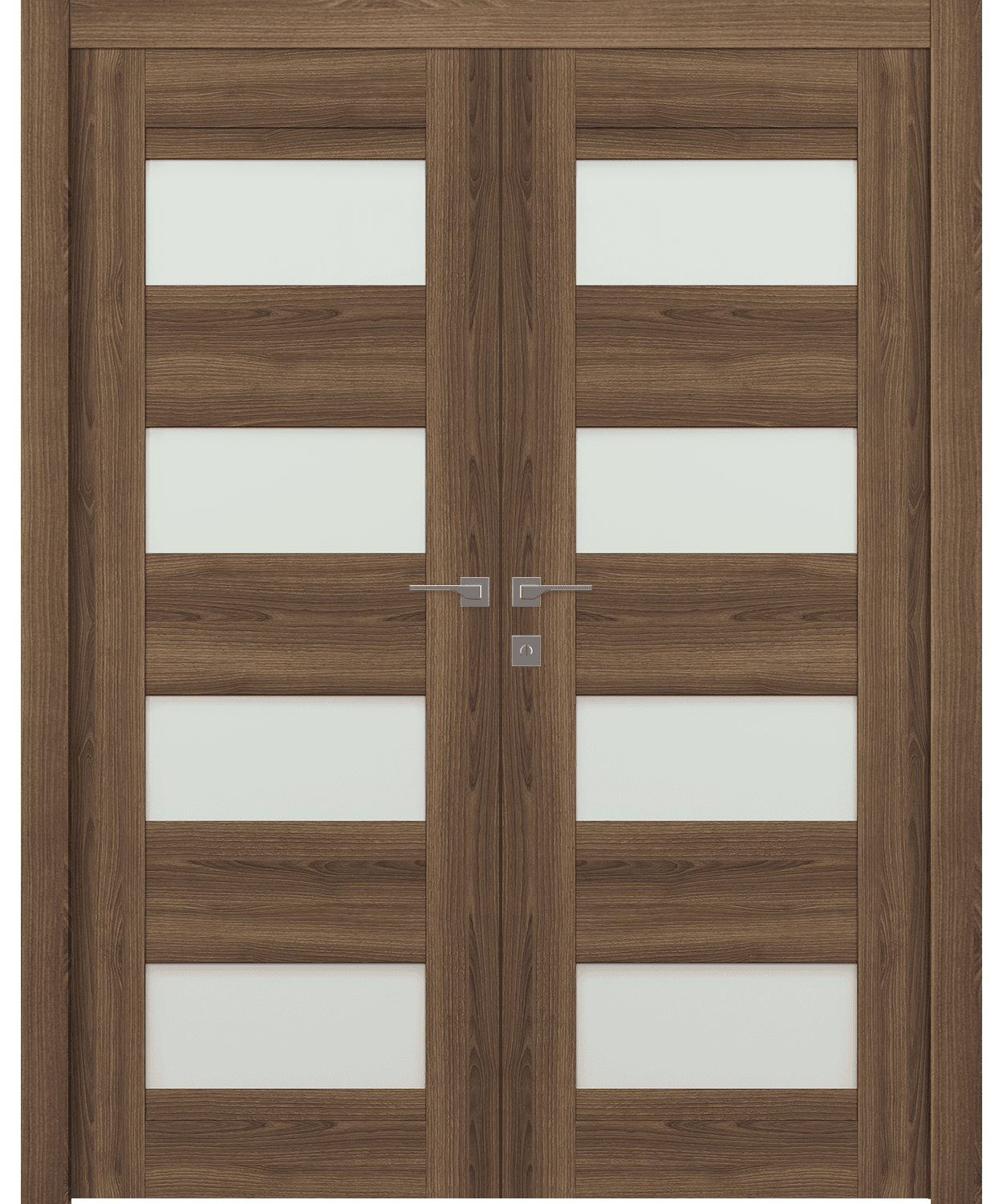 AVON 07-08 VETRO PECAN NUTWOOD DOUBLE DOORS BELLDINNI MODERN INTERIOR DOOR