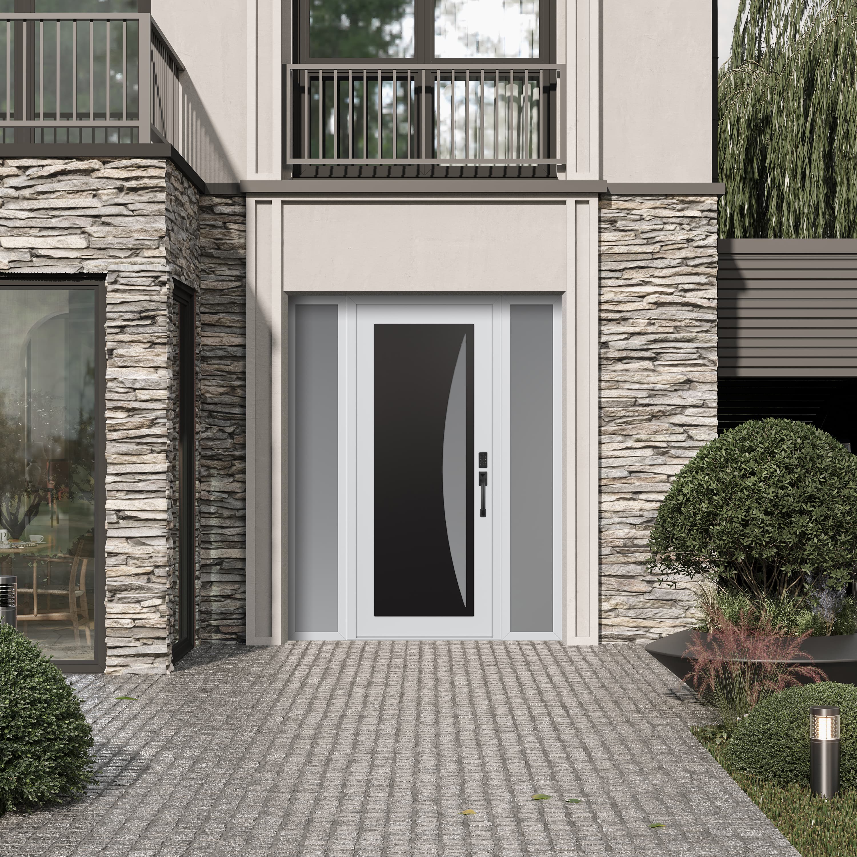 Modern Steel Front Door Diamond C13 - 6