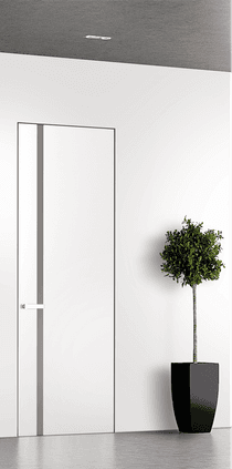 SMART PRO 208 VETRO POLAR WHITE INVISIBLE METAL FRAME BELLDINNI MODERN INTERIOR DOOR - 1