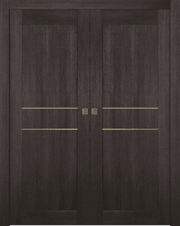 AVON 07 2HN GOLD VERALINGA OAK DOUBLE POCKET BELLDINNI MODERN INTERIOR DOOR - 1