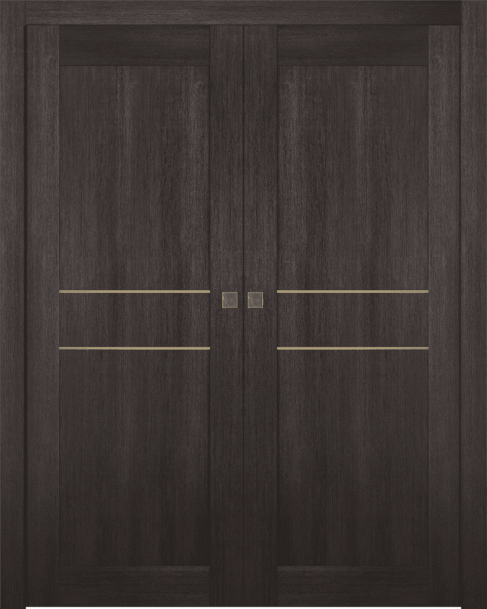 AVON 07 2HN GOLD VERALINGA OAK DOUBLE POCKET BELLDINNI MODERN INTERIOR DOOR - 1