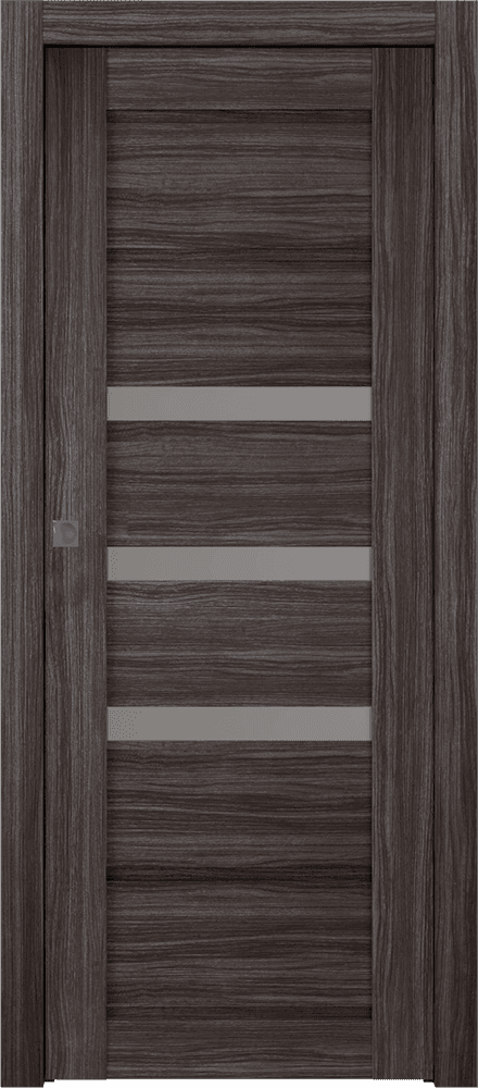 RITA VETRO GRAY OAK POCKET BELLDINNI MODERN INTERIOR DOOR - 1