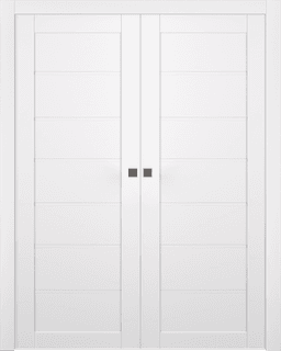 ALDA SNOW WHITE DOUBLE POCKET BELLDINNI MODERN INTERIOR DOOR - 1