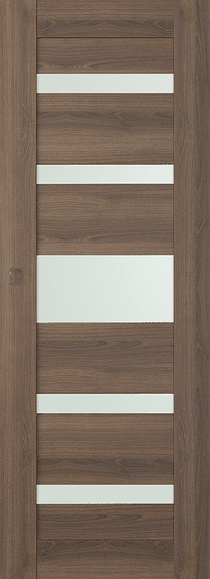 AVON 07-05 VETRO PECAN NUTWOOD MAGIC DOORS BELLDINNI MODERN INTERIOR DOOR - 1