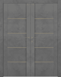 AVON 01 4H GOLD DARK URBAN DOUBLE BELLDINNI MODERN INTERIOR DOOR - 1