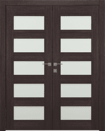 AVON 07-07 VETRO VERALINGA OAK DOUBLE DOORS BELLDINNI MODERN INTERIOR DOOR - 1