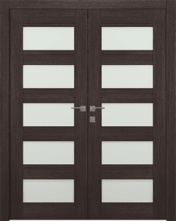 AVON 07-07 VETRO VERALINGA OAK DOUBLE DOORS BELLDINNI MODERN INTERIOR DOOR - 1