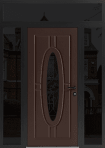Single metal-aluminum modern exterior door Ronex 1277 - 6