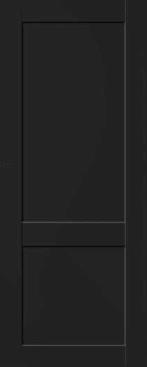 SHAKER 2 PANEL BLACK MATTE SLAB BELLDINNI MODERN INTERIOR DOOR - 1