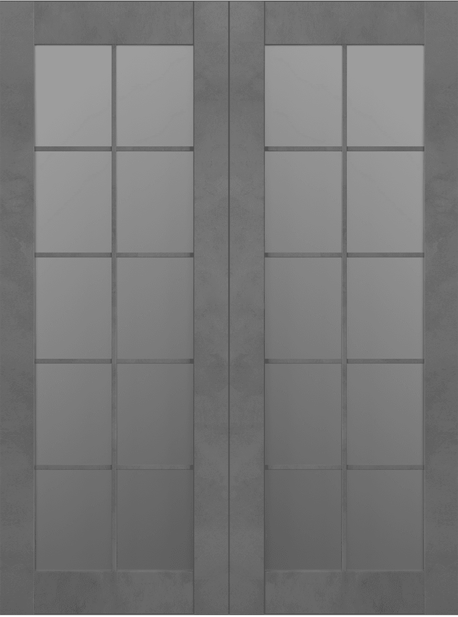 AVON 10 LITE VETRO DARK URBAN DOUBLE BELLDINNI MODERN INTERIOR DOOR - 2