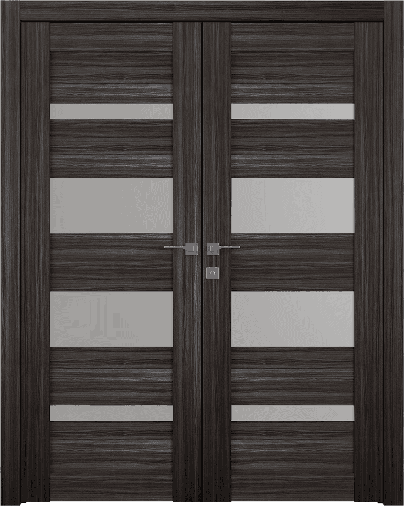 MIRELLA VETRO GRAY OAK DOUBLE BELLDINNI MODERN INTERIOR DOOR - 1