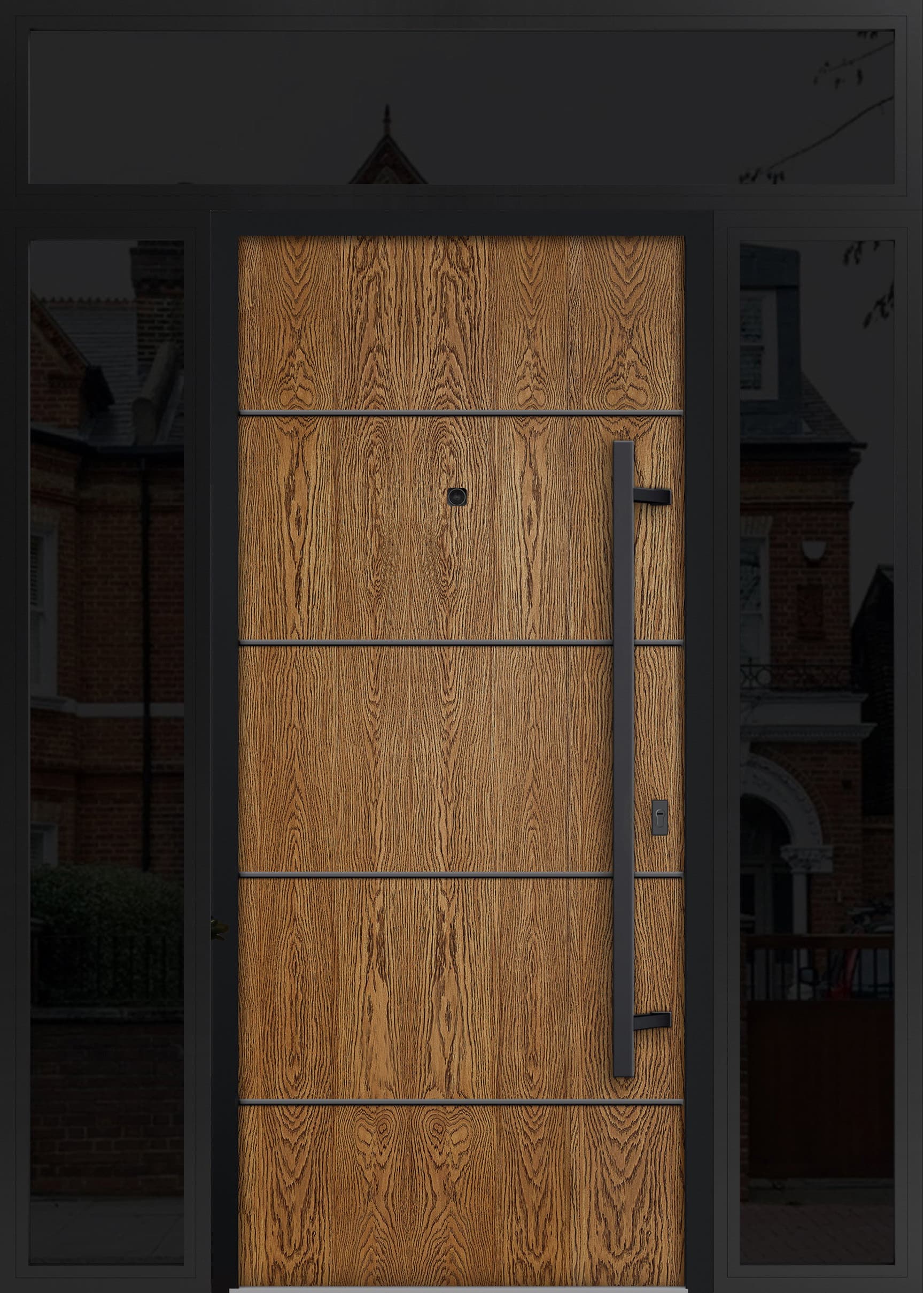 Single Modern Steel Exterior Door Deux 6683 - 6