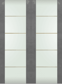 AVON 202 4H GOLD STRIPS VETRO DARK URBAN DOUBLE BI-FOLD DOORS BELLDINNI MODERN INTERIOR DOOR - 2