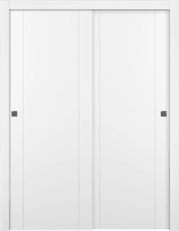 OPTIMA 2U SNOW WHITE BYPASS DOORS BELLDINNI MODERN INTERIOR DOOR - 1