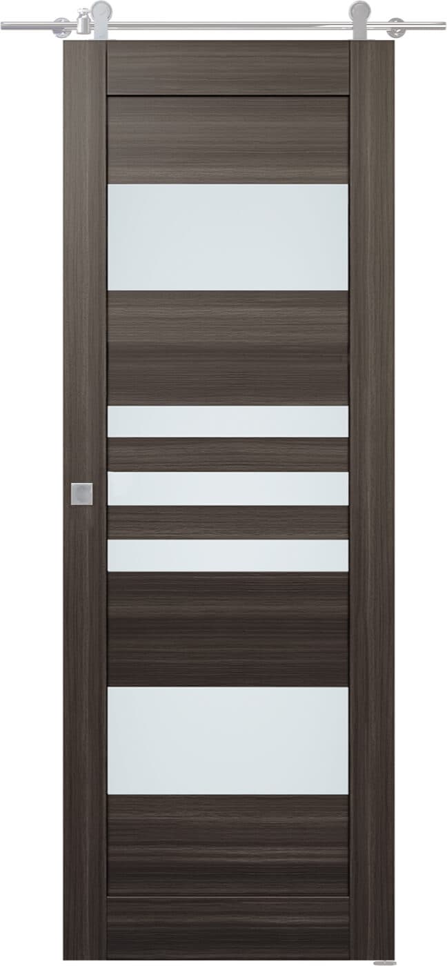 LETI VETRO GRAY OAK DOUBLE BARN BELLDINNI MODERN INTERIOR DOOR - 1