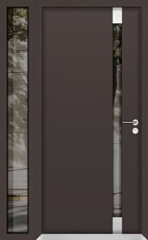 Single metal-aluminum modern exterior door Cynex 6777 B - 2
