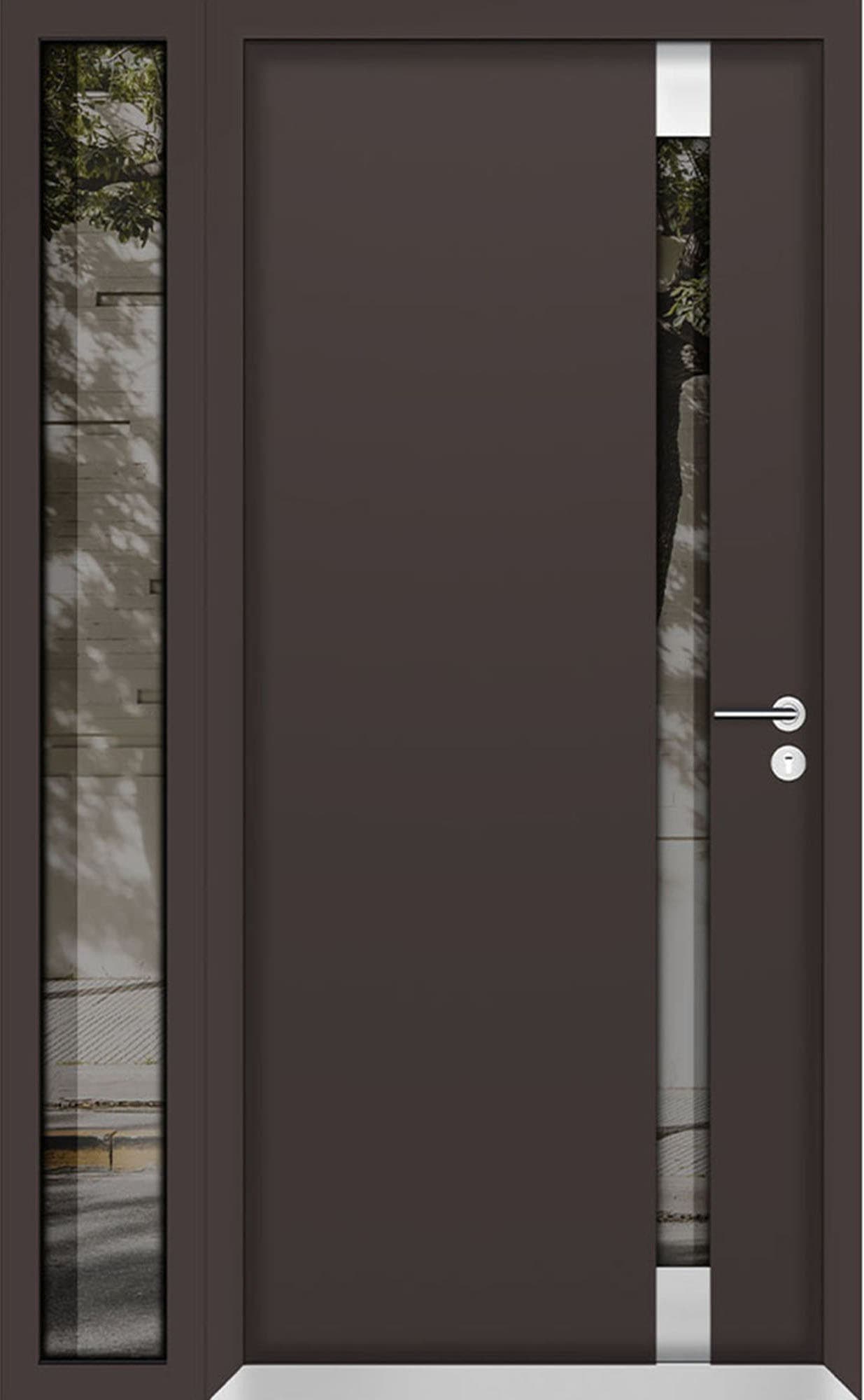 Single metal-aluminum modern exterior door Cynex 6777 B - 2