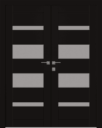 MIRELLA VETRO BLACK MATTE CLOSET BELLDINNI MODERN INTERIOR DOOR - 1