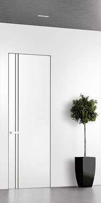 SMART PRO 2V BLACK POLAR WHITE DOUBLE INVISIBLE METAL FRAME BELLDINNI MODERN INTERIOR DOOR - 1