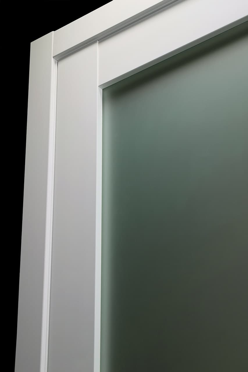 SMART PRO 207 VETRO POLAR WHITE DOUBLE POCKET BELLDINNI MODERN INTERIOR DOOR - 4