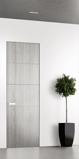 OPTIMA 4H RIBEIRA ASH INVISIBLE METAL FRAME BELLDINNI MODERN INTERIOR DOOR - 1