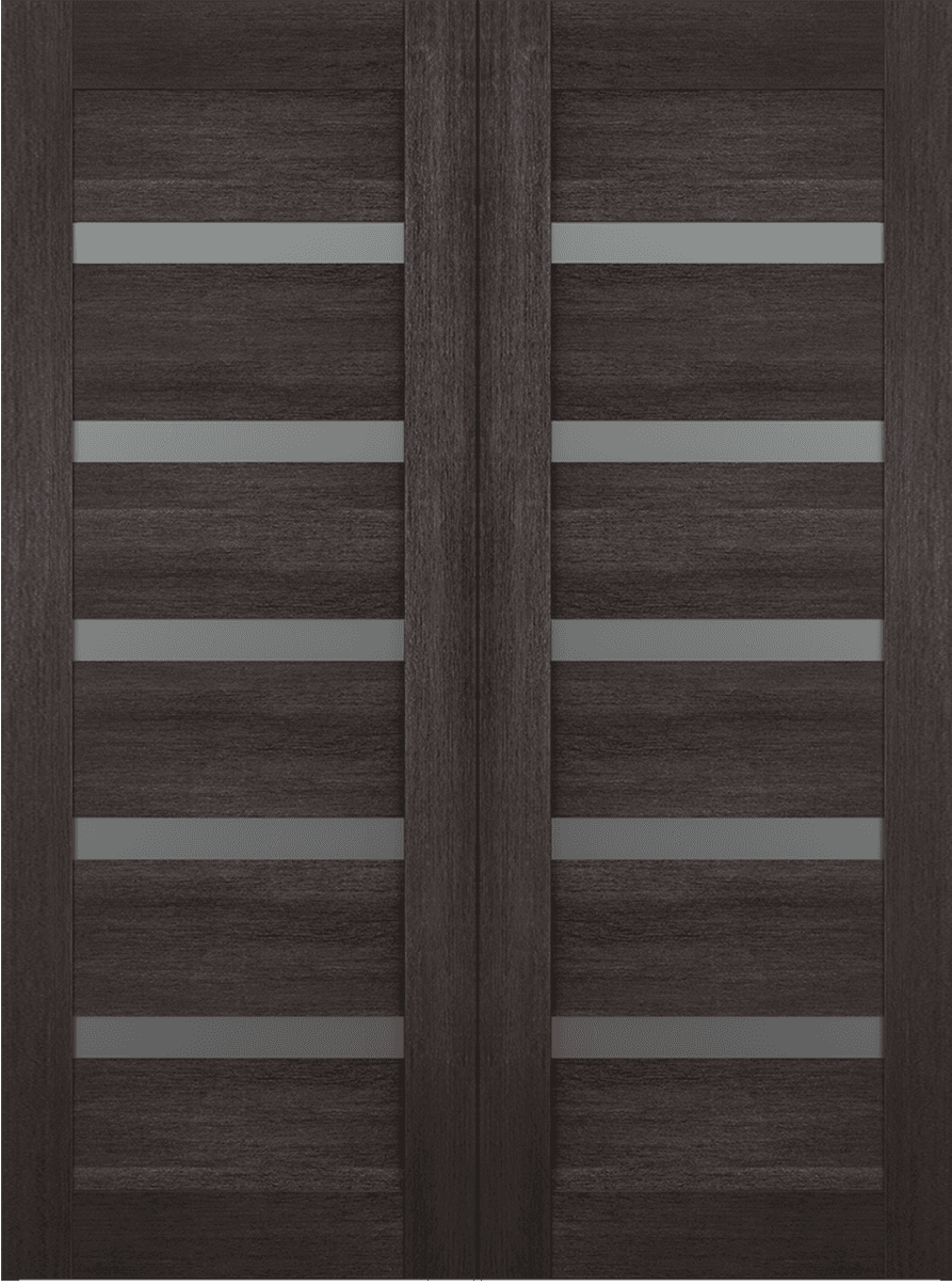 AVON 07-04 VETRO VERALINGA OAK DOUBLE BARN BELLDINNI MODERN INTERIOR DOOR - 2