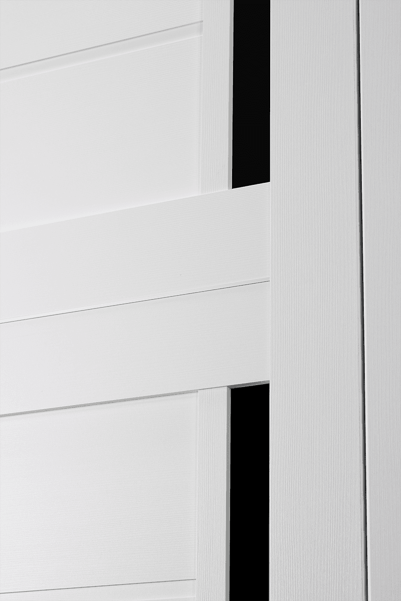 ESTA BLACK VETRO BIANCO NOBLE BYPASS BELLDINNI MODERN INTERIOR DOOR - 2