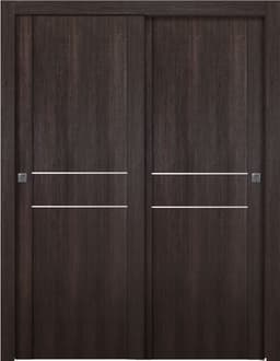 AVON 01 2HN VERALINGA OAK BYPASS DOORS BELLDINNI MODERN INTERIOR DOOR - 1