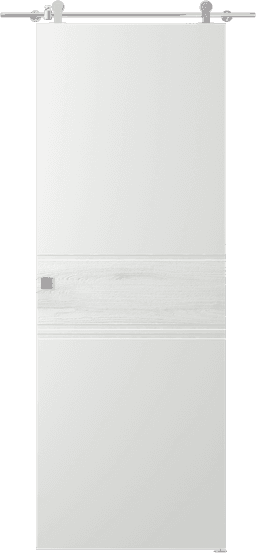 TWINWOOD 2 POLAR WHITE DOUBLE BARN BELLDINNI MODERN INTERIOR DOOR - 1