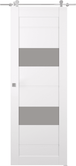 VITA VETRO SNOW WHITE BARN BELLDINNI MODERN INTERIOR DOOR - 1