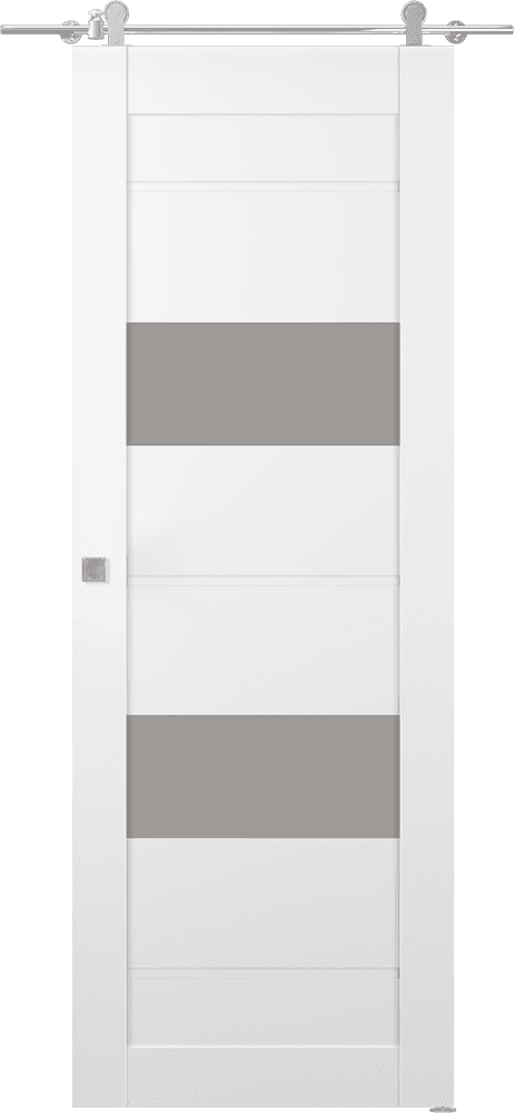 VITA VETRO SNOW WHITE BARN BELLDINNI MODERN INTERIOR DOOR - 1