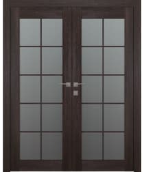 AVON 10 LITE VETRO VERALINGA OAK DOUBLE BELLDINNI MODERN INTERIOR DOOR - 1