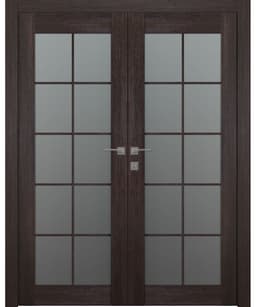 AVON 10 LITE VETRO VERALINGA OAK DOUBLE BELLDINNI MODERN INTERIOR DOOR - 1