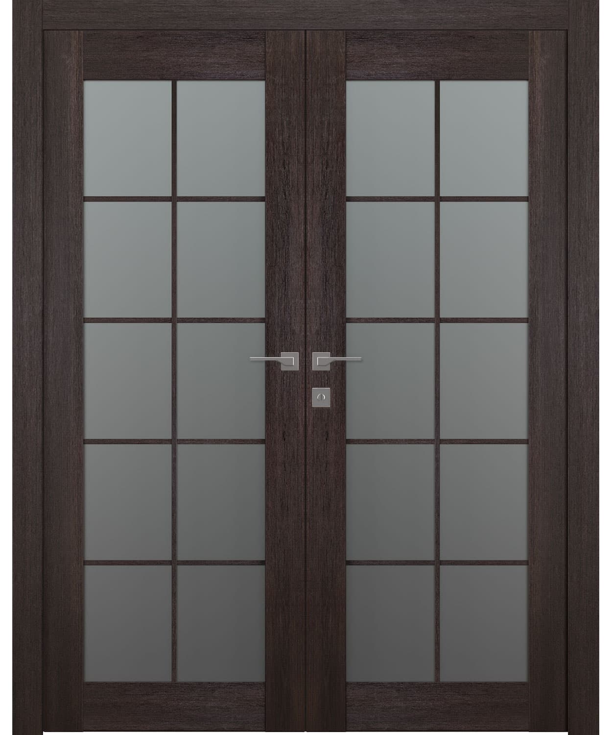 AVON 10 LITE VETRO VERALINGA OAK DOUBLE BELLDINNI MODERN INTERIOR DOOR - 1