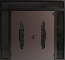 Double metal-aluminum modern exterior door Ronex 1277 - 8