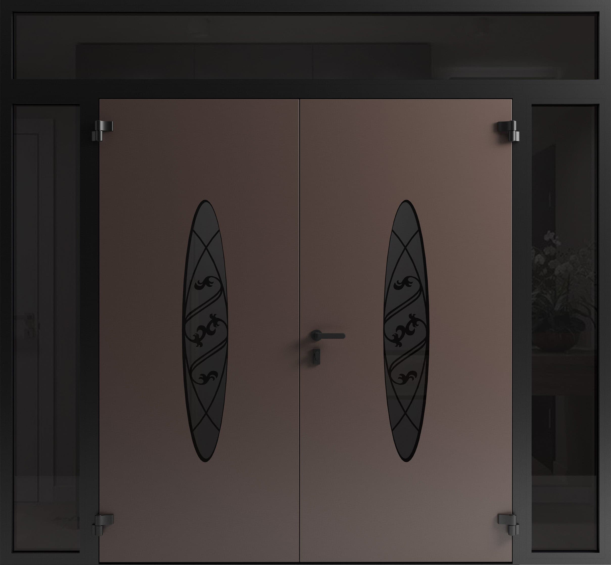 Double metal-aluminum modern exterior door Ronex 1277 - 8