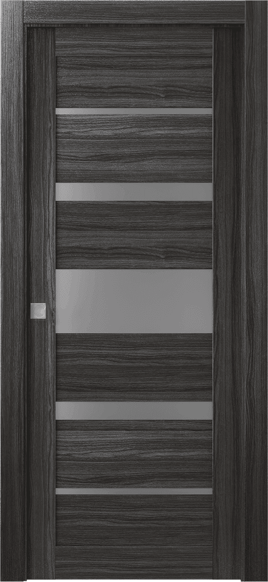 KINA VETRO GRAY OAK POCKET DOORS BELLDINNI MODERN INTERIOR DOOR - 1