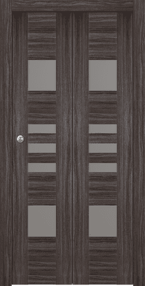 LETI VETRO GRAY OAK BI-FOLD BELLDINNI MODERN INTERIOR DOOR - 6