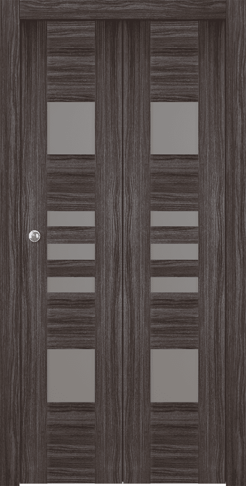 LETI VETRO GRAY OAK BI-FOLD BELLDINNI MODERN INTERIOR DOOR - 6
