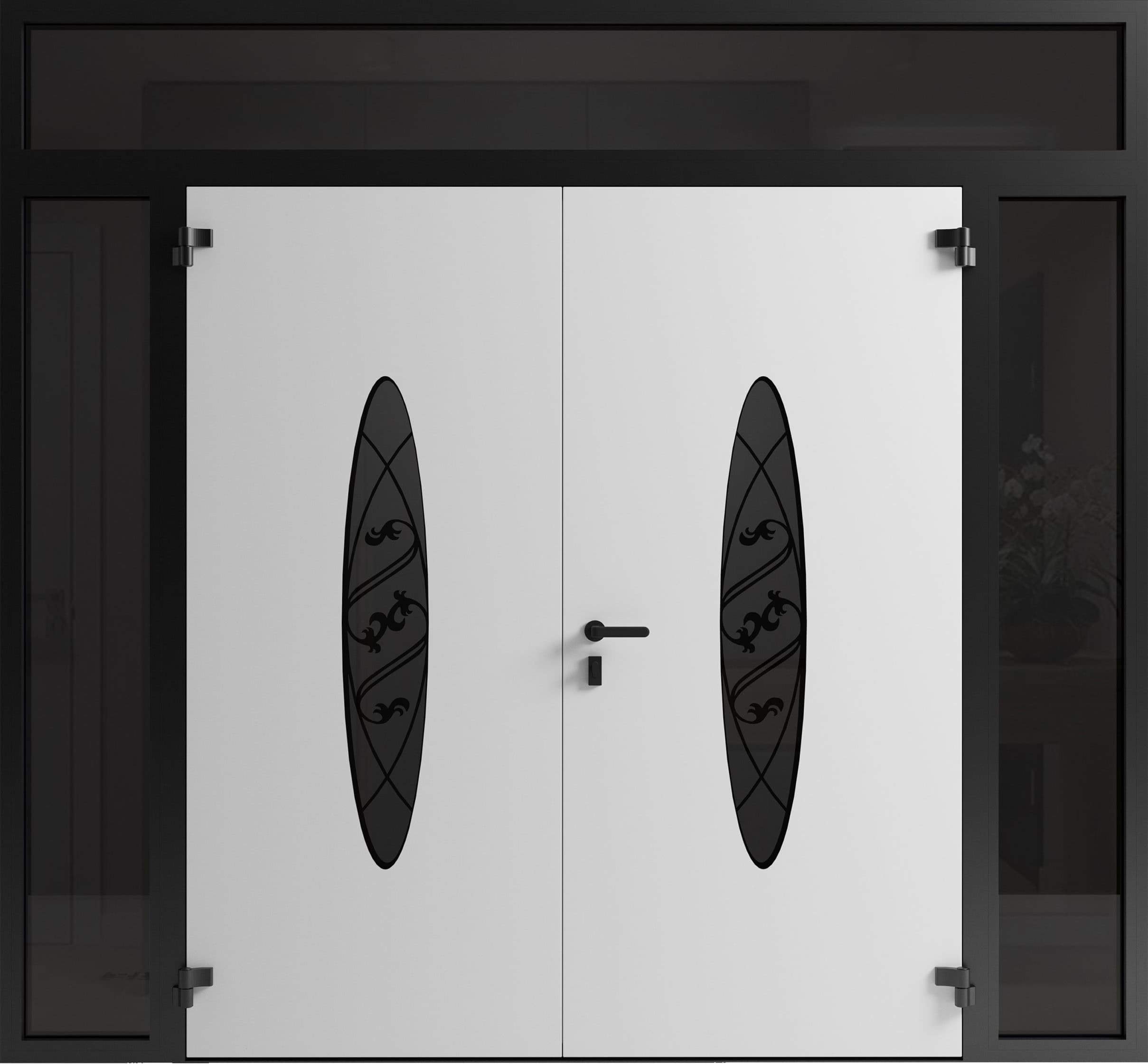 Double metal-aluminum modern exterior door Ronex 1277 - 7